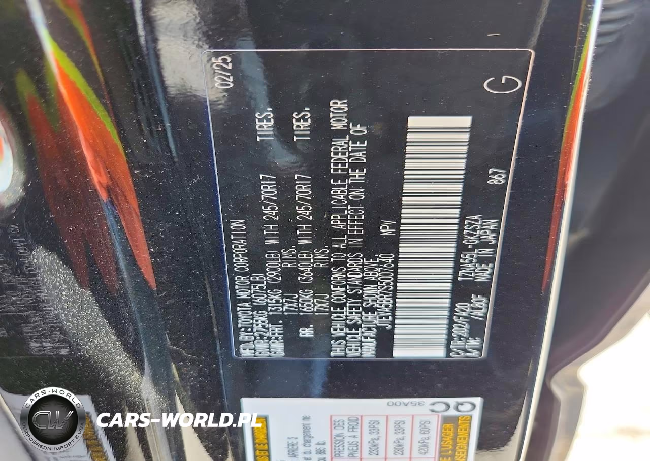 2025 Toyota 4Runner Sr5 VIN:JTEVA5BR7S5007640 - 12