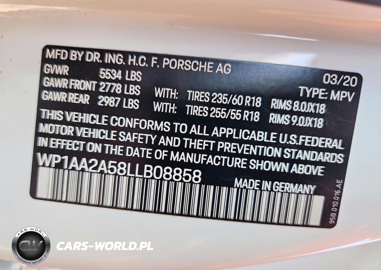2020 Porsche Macan VIN:WP1AA2A58LLB08858 - 13