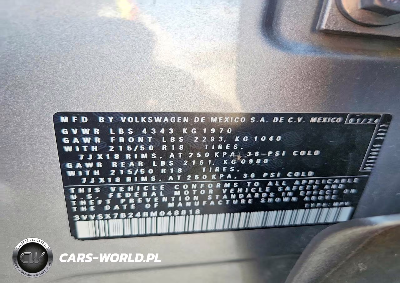 2024 Volkswagen Taos Se VIN:3VVSX7B24RM048818 - 12