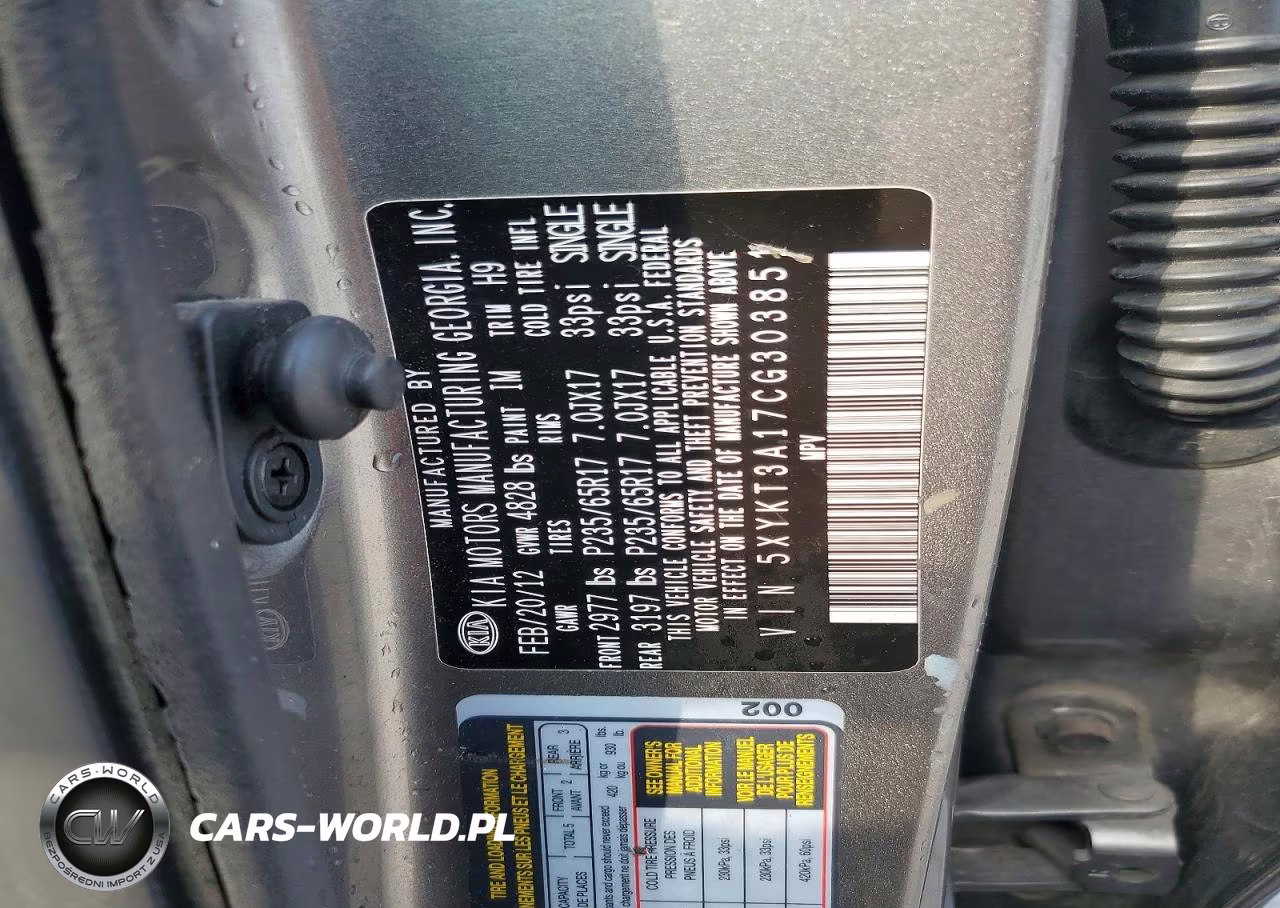 2012 Kia Sorento Lx VIN:5XYKT3A17CG303851 - 13