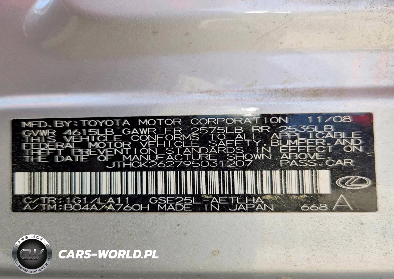 2009 Lexus Is 250 VIN:JTHCK262795031207 - 13
