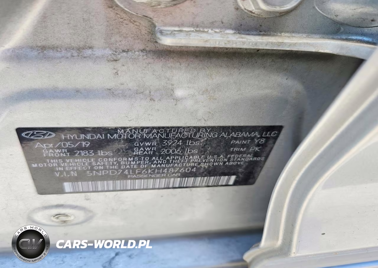2019 Hyundai Elantra Se VIN:5NPD74LF6KH487604 - 12