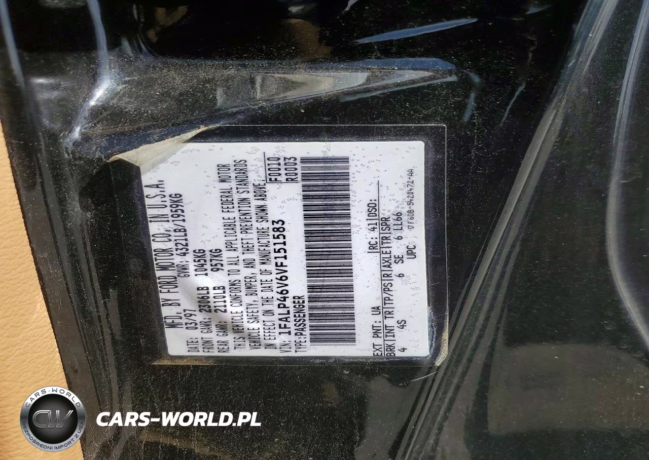 1997 Ford Mustang Cobra VIN:1FALP46V6VF151583 - 12