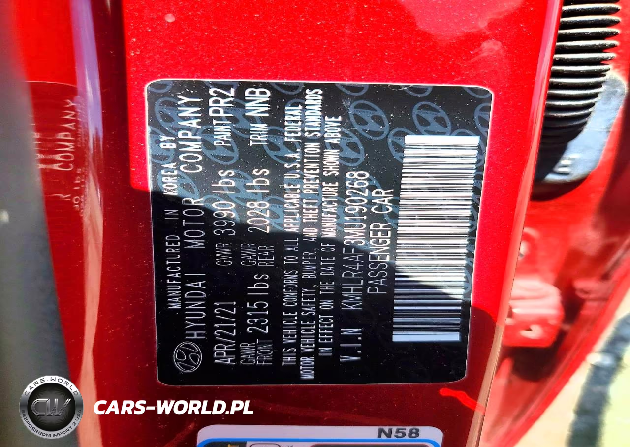 2021 Hyundai Elantra N Line VIN:KMHLR4AF3MU190268 - 12