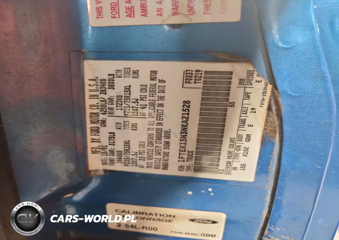 1992 Ford F150 VIN:1FTEX15N3NKA21528 - 12