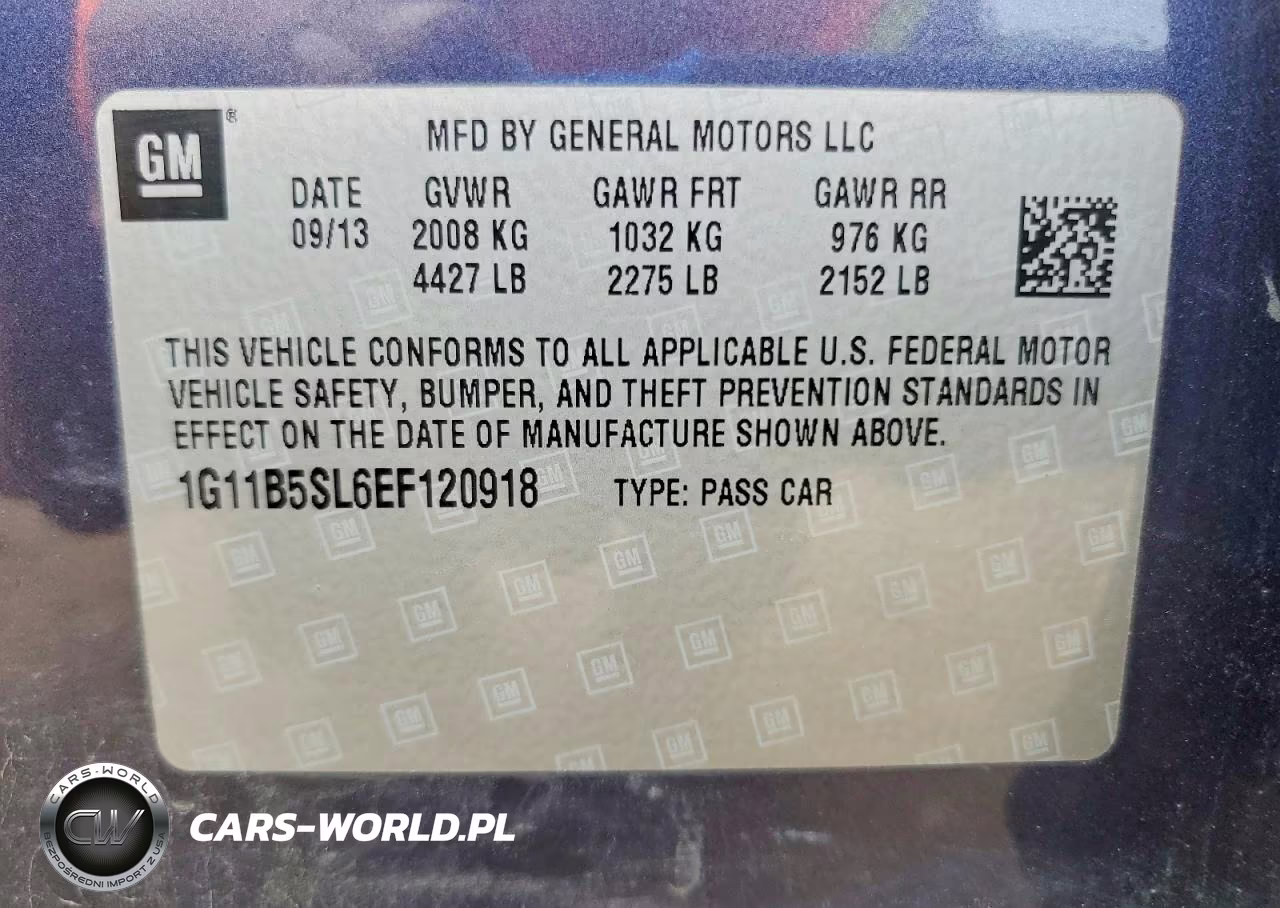 2014 Chevrolet Malibu Ls VIN:1G11B5SL6EF120918 - 13