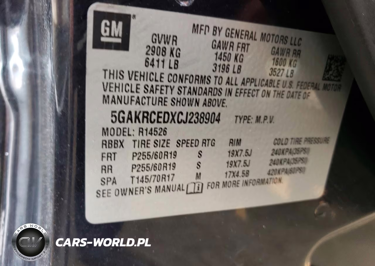 2012 Buick Enclave VIN:5GAKRCEDXCJ238904 - 13