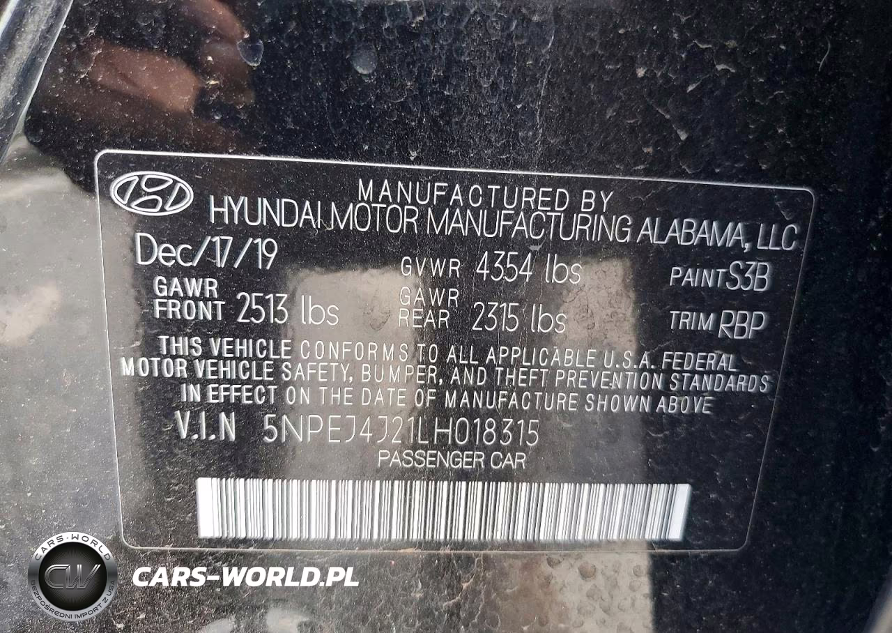 2020 Hyundai Sonata Sel Plus VIN:5NPEJ4J21LH018315 - 12