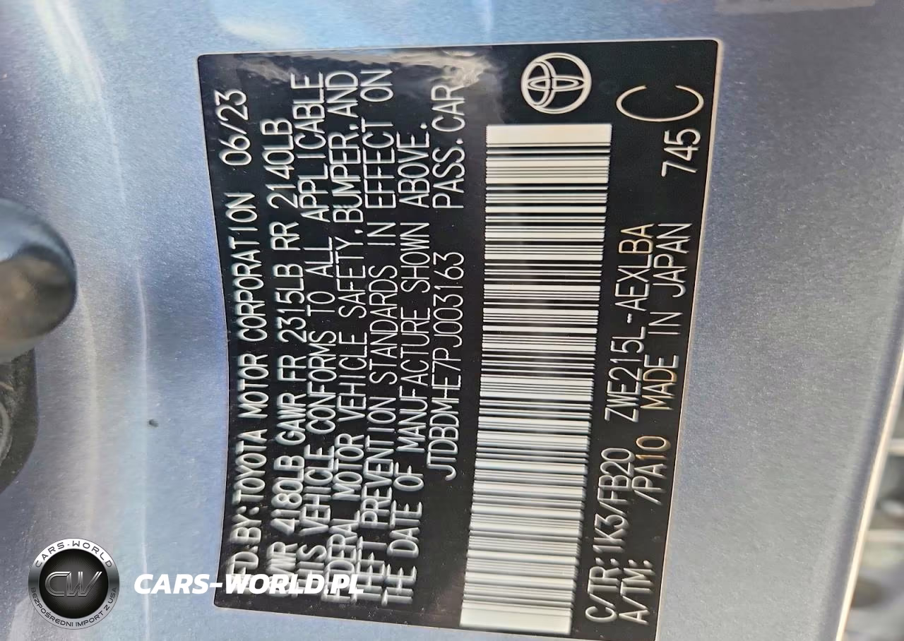 2023 Toyota Corolla Hybrid Le VIN:JTDBDMHE7PJ003163 - 12