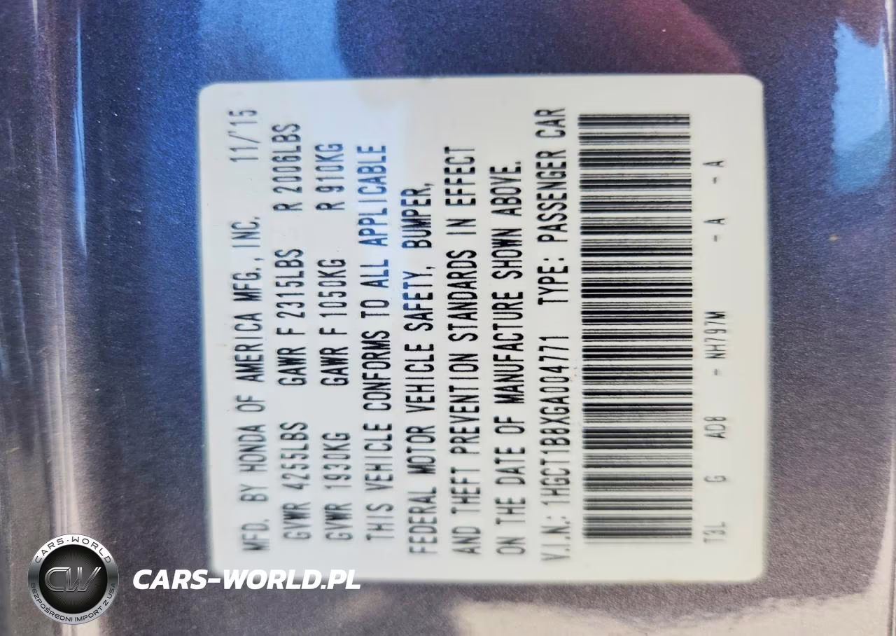 2016 Honda Accord Exl VIN:1HGCT1B8XGA004771 - 12