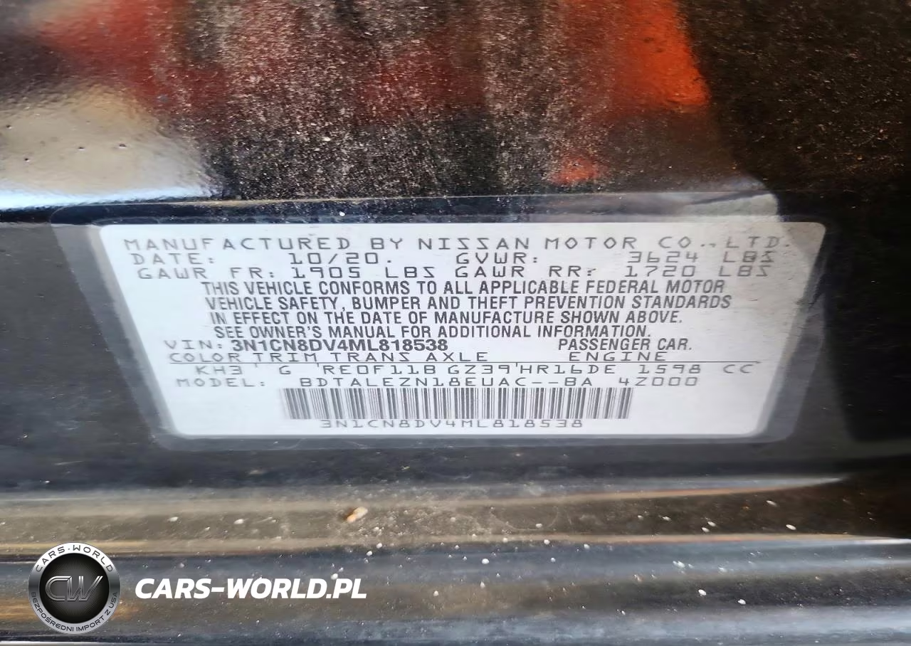 2021 Nissan Versa S VIN:3N1CN8DV4ML818538 - 12