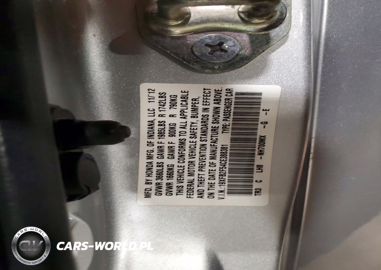 2012 Honda Civic Lx VIN:19XFB2F54CE388381 - 12