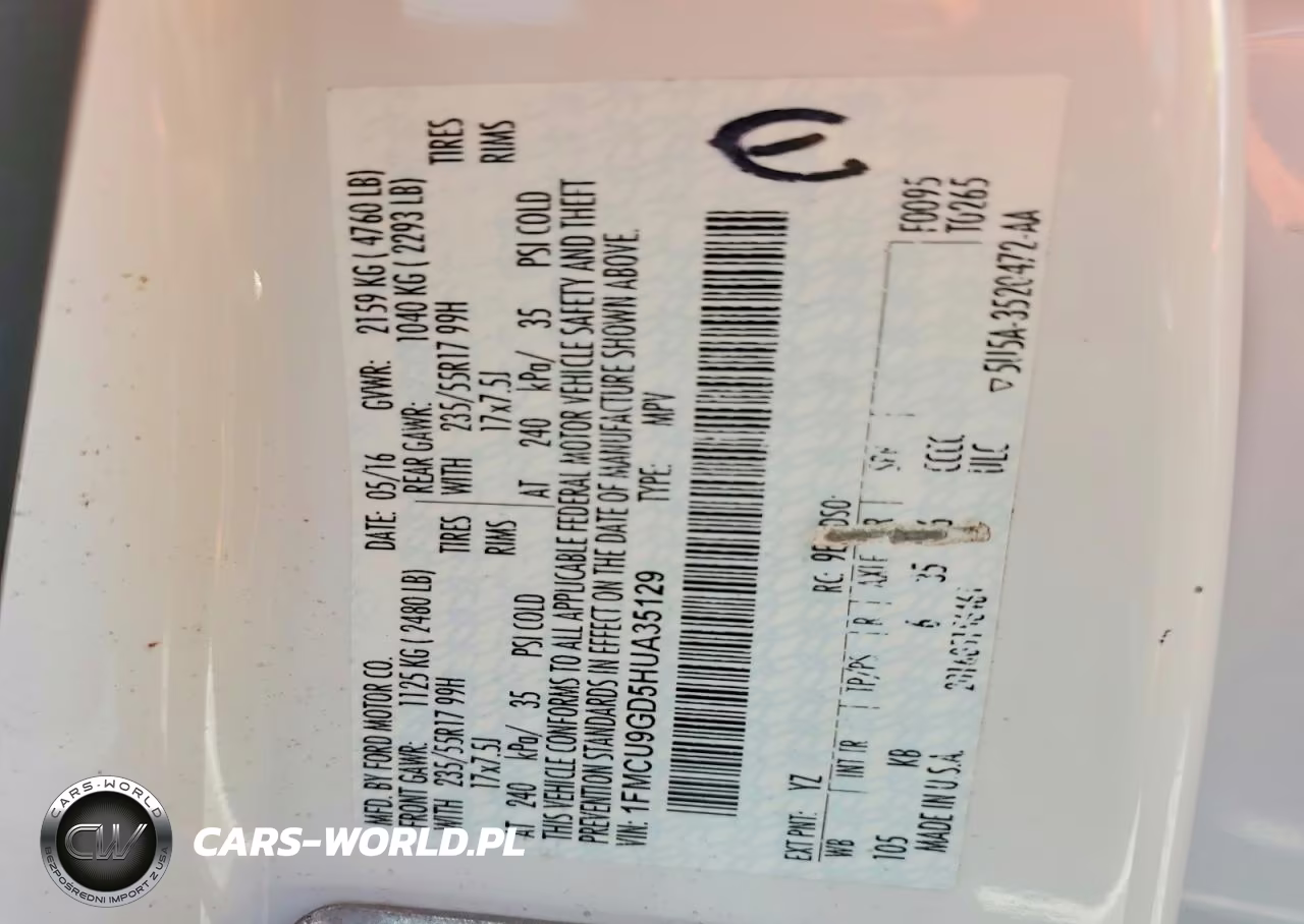 2017 Ford Escape Se VIN:1FMCU9GD5HUA35129 - 13