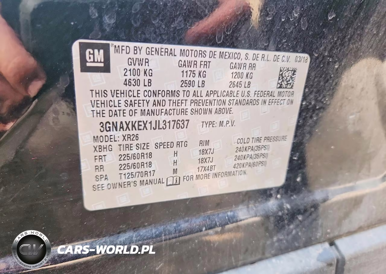2018 Chevrolet Equinox Lt VIN:3GNAXKEX1JL317637 - 12