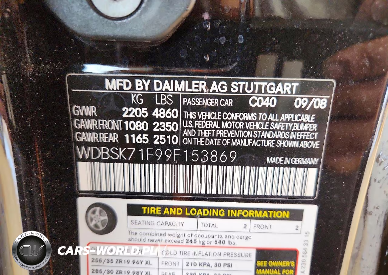 2009 Mercedes-Benz Sl 550 VIN:WDBSK71F99F153869 - 12