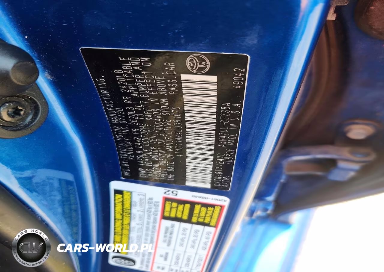 2020 Toyota Camry Se VIN:4T1G11AK4LU381670 - 12