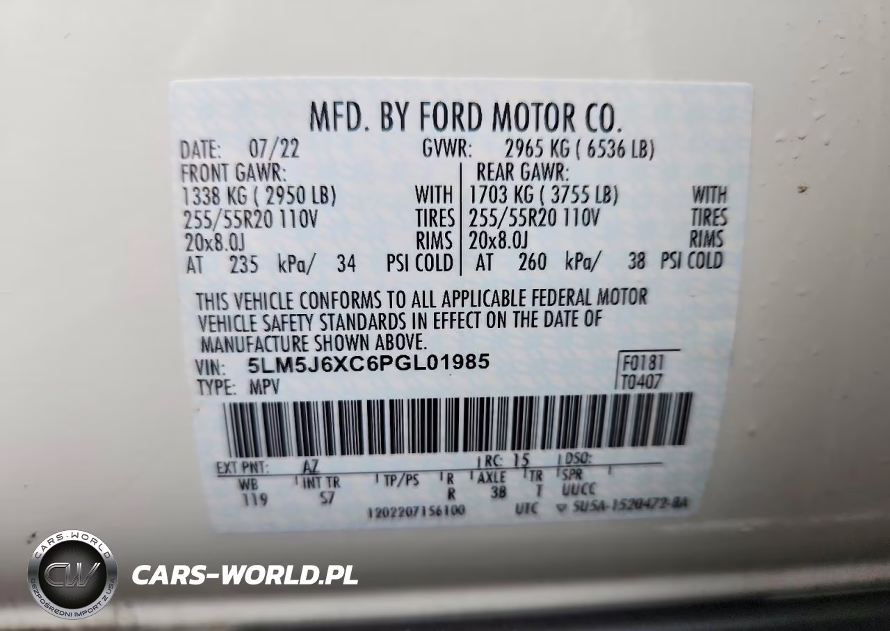 2023 Lincoln Aviator VIN:5LM5J6XC6PGL01985 - 13