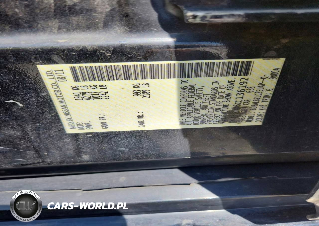 2012 Nissan Altima 2.5 VIN:1N4AL2AP6CC136192 - 12