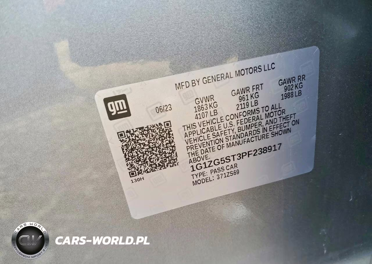 2023 Chevrolet Malibu Rs VIN:1G1ZG5ST3PF238917 - 14