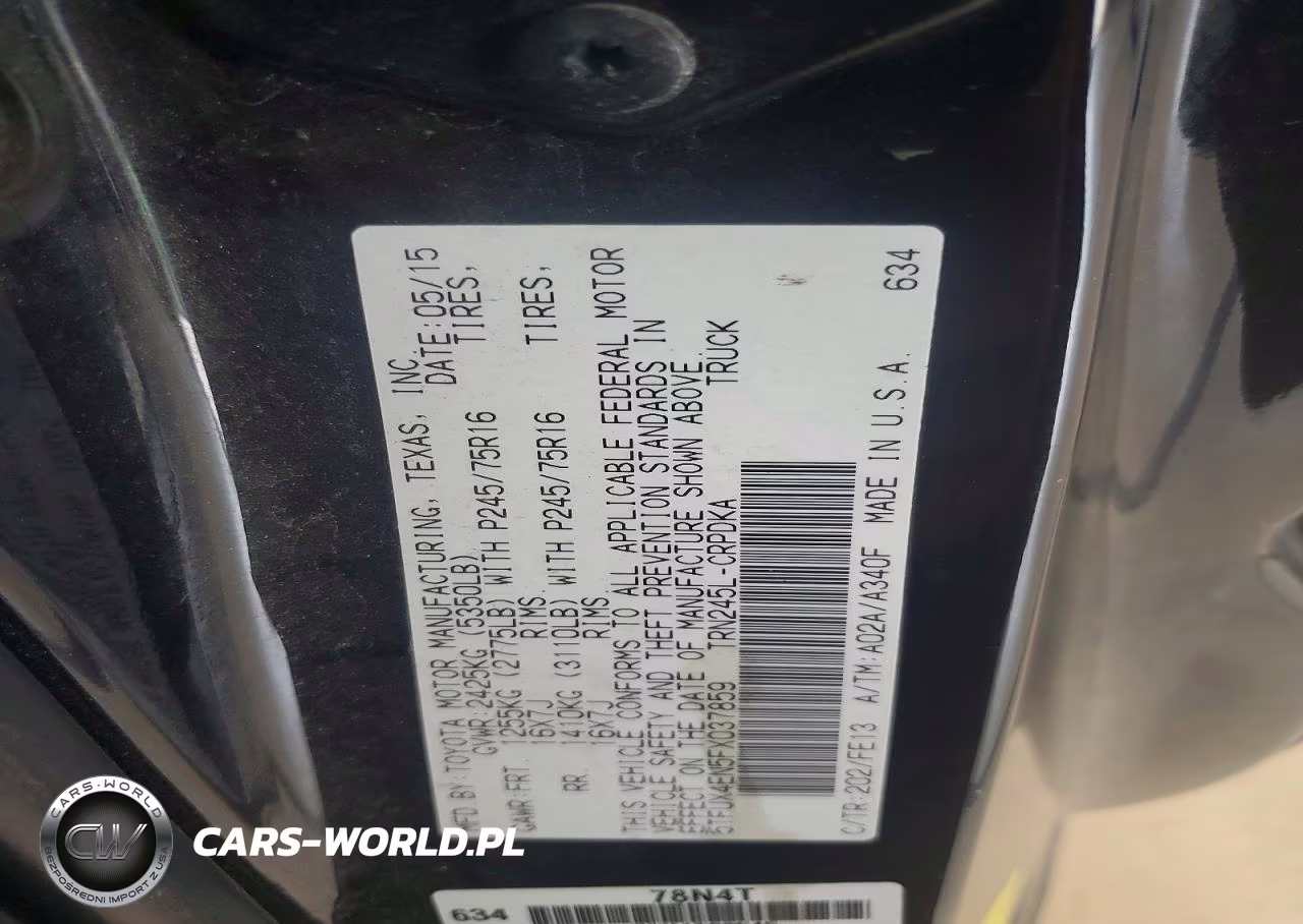 2015 Toyota Tacoma Base VIN:5TFUX4EN5FX037859 - 12