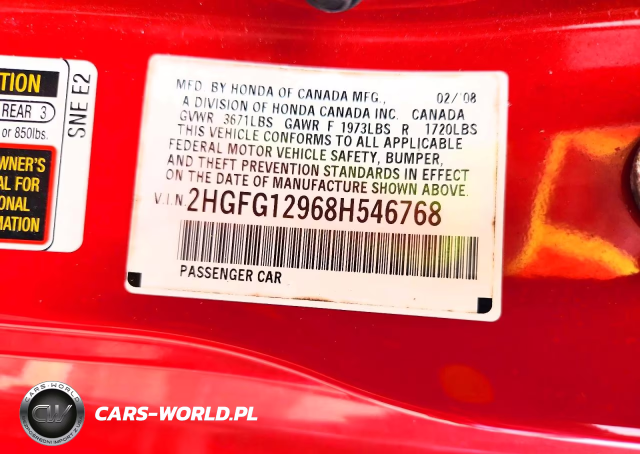 2008 Honda Civic Exl VIN:2HGFG12968H546768 - 12