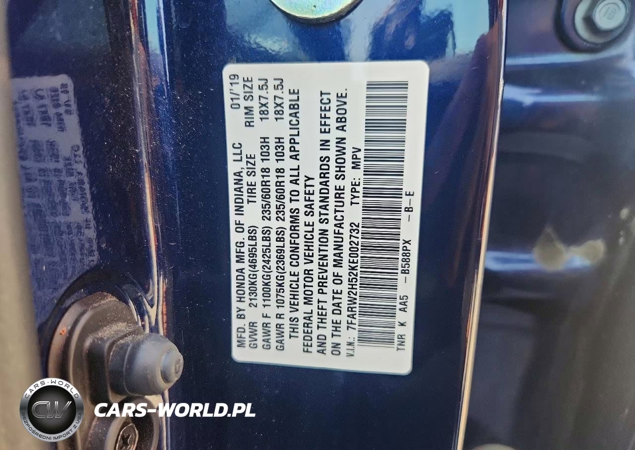 2019 Honda Cr-V Ex VIN:7FARW2H52KE002732 - 13