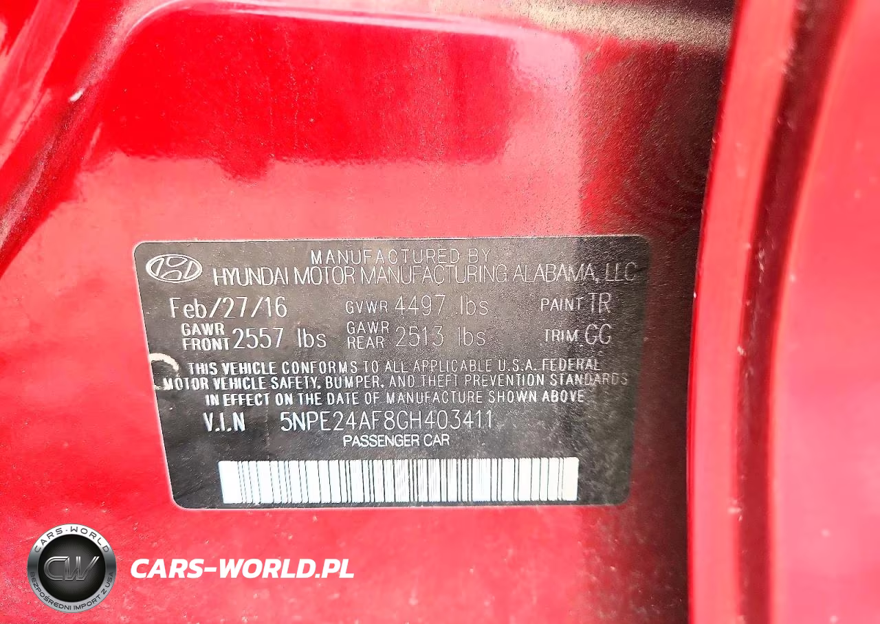 2016 Hyundai Sonata Se VIN:5NPE24AF8GH403411 - 12