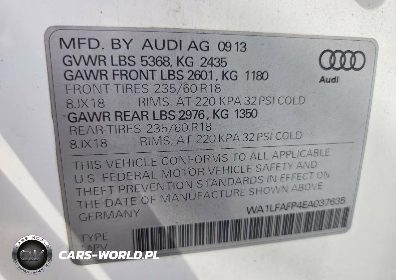 2014 Audi Q5 Premium Plus VIN:WA1LFAFP4EA037635 - 13