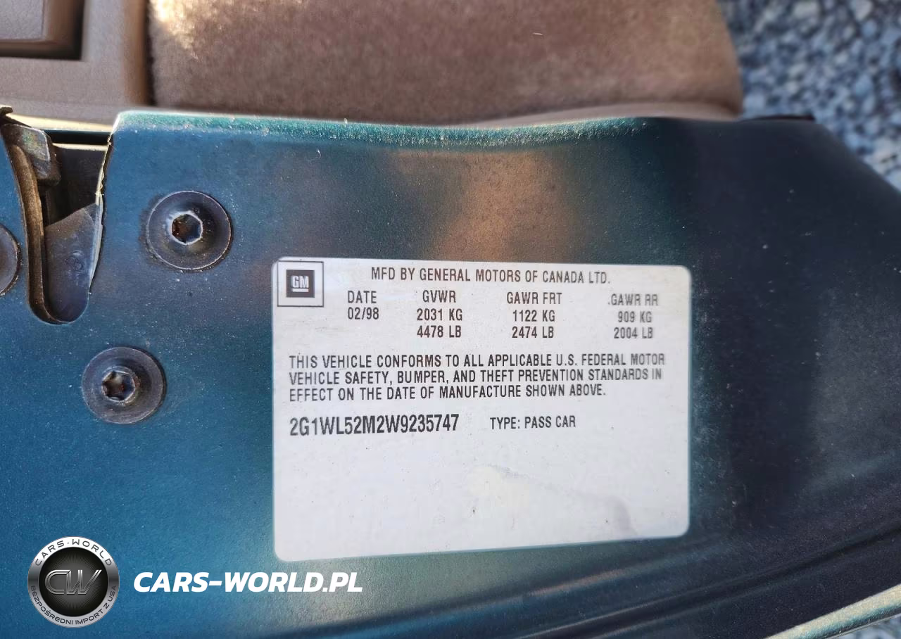 1998 Chevrolet Lumina Base VIN:2G1WL52M2W9235747 - 12