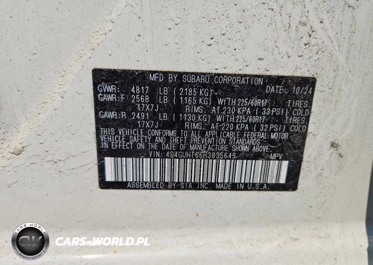 2024 Subaru Crosstrek Wilderness VIN:4S4GUHT66R3835643 - 13