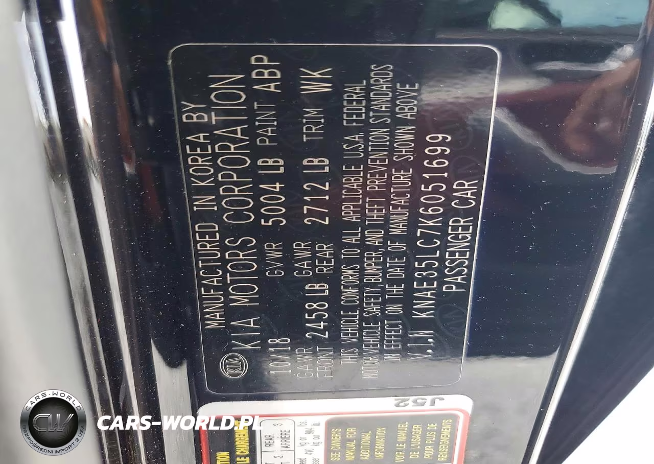 2019 Kia Stinger Gt VIN:KNAE35LC7K6051699 - 12