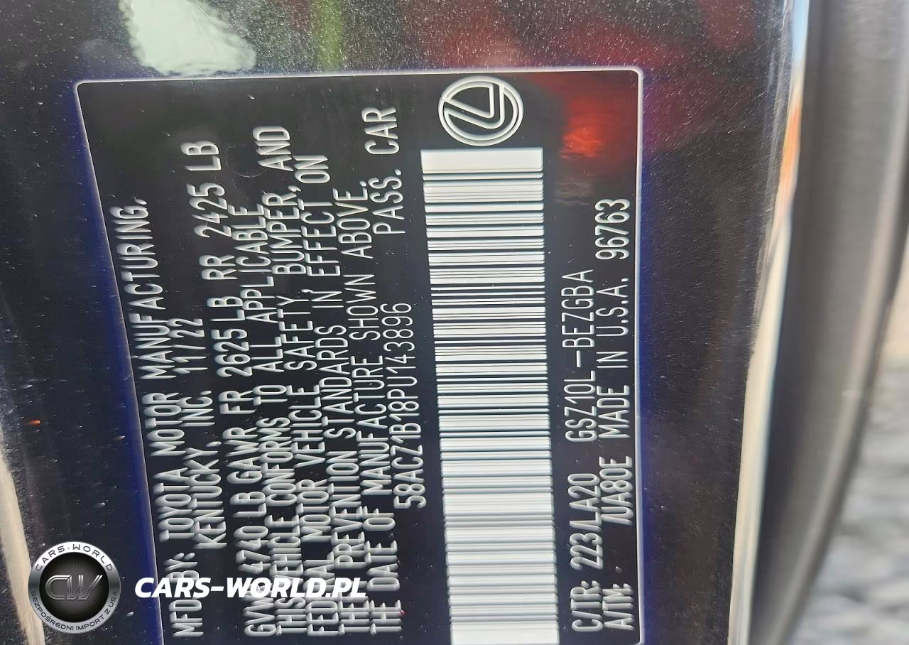 2023 Lexus Es 350 Base VIN:58ACZ1B18PU143896 - 12