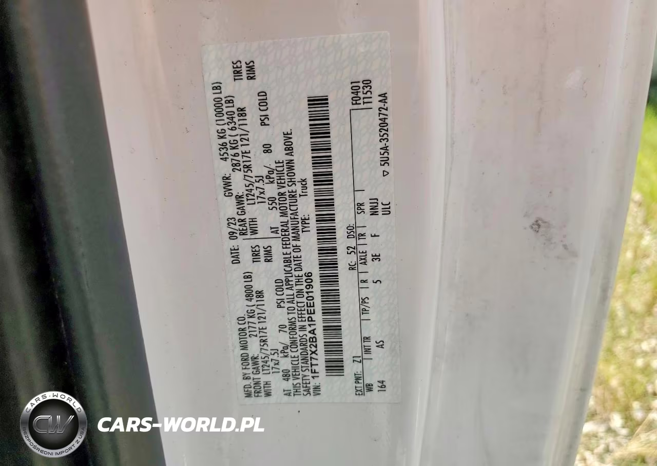 2023 Ford F250 Super Duty VIN:1FT7X2BA1PEE01906 - 12
