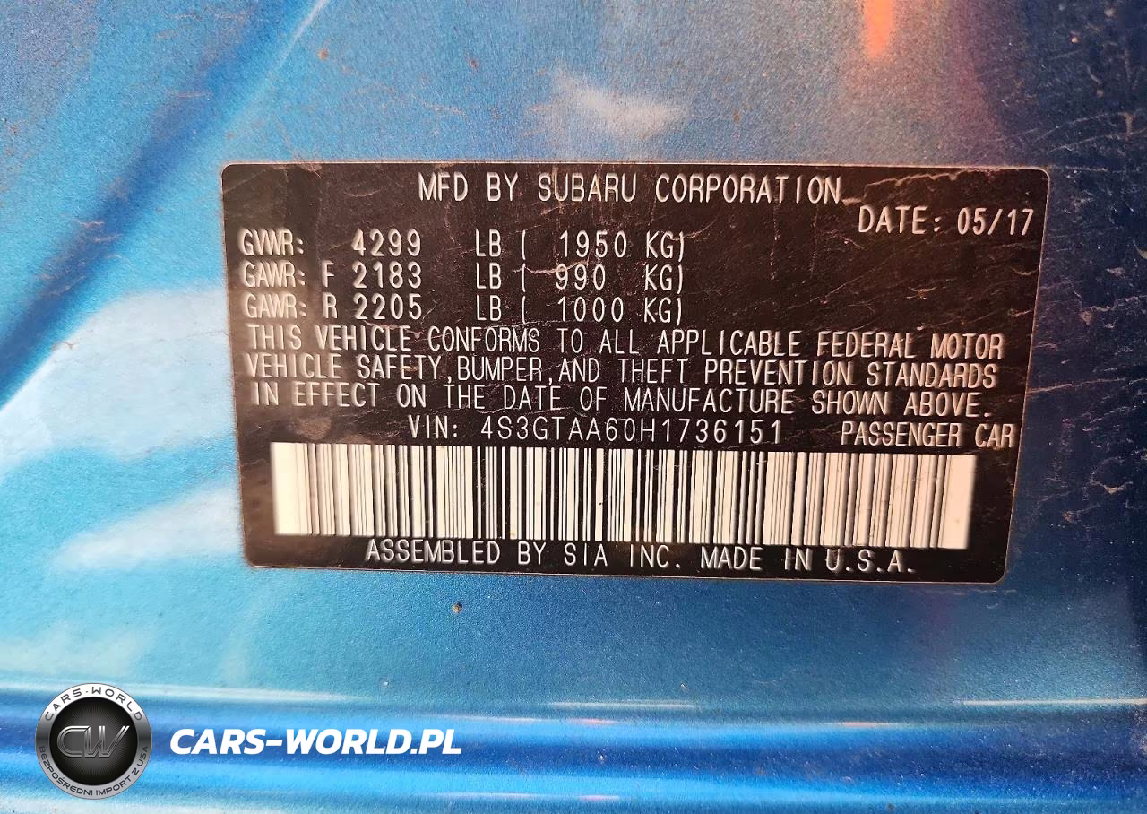2017 Subaru Impreza VIN:4S3GTAA60H1736151 - 12