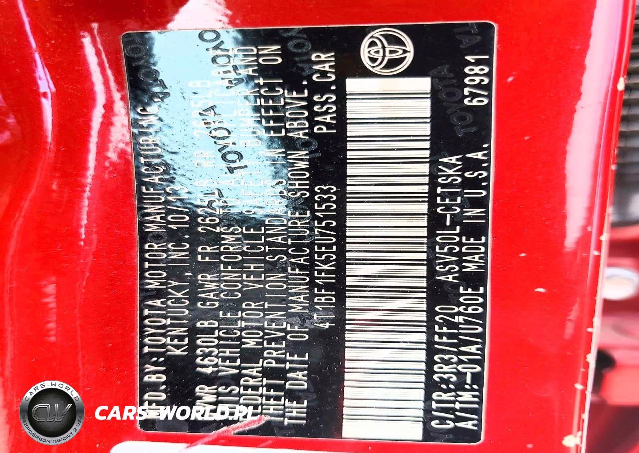 2014 Toyota Camry Se VIN:4T1BF1FK5EU751533 - 12