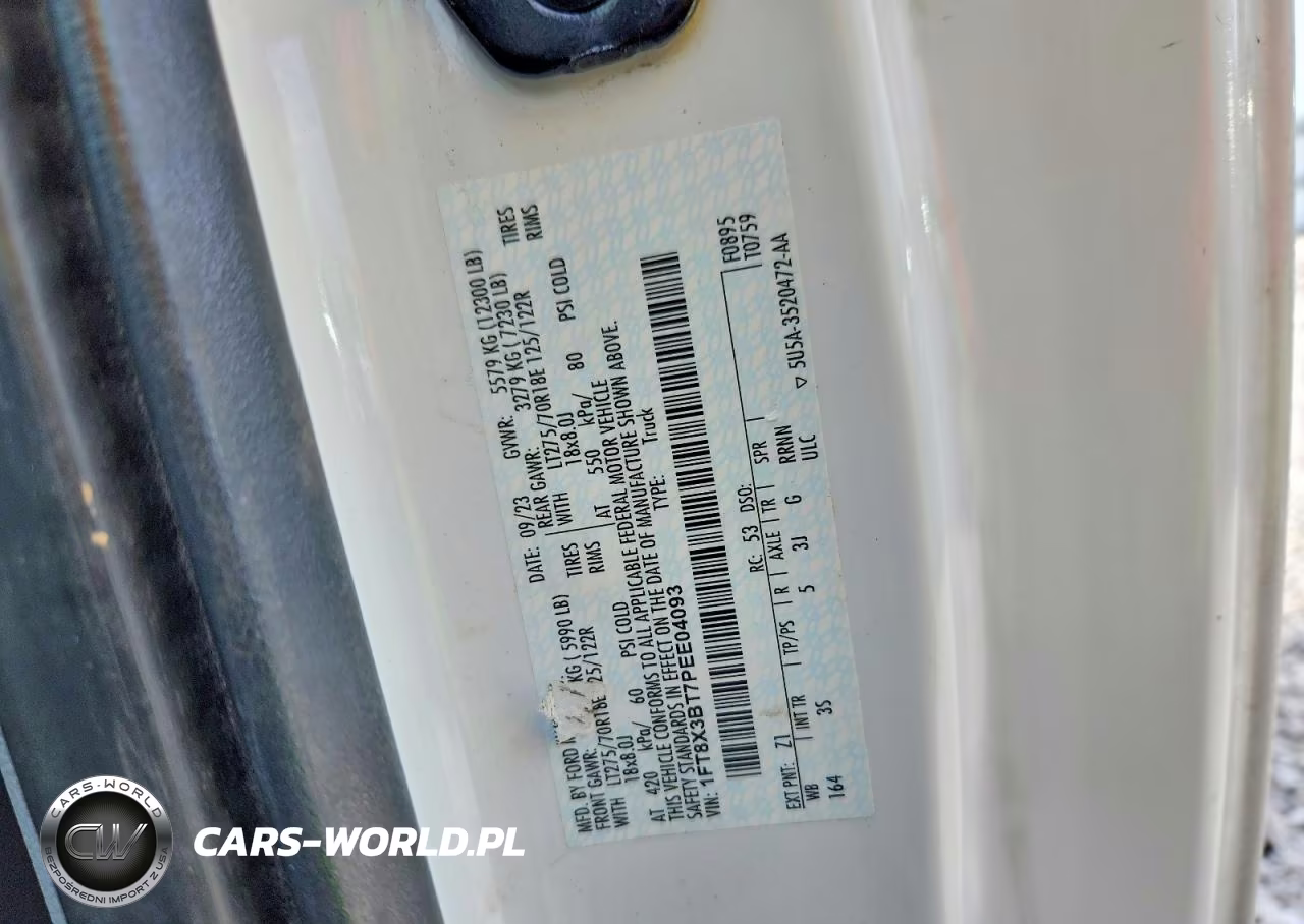 2023 Ford F350 Super Duty VIN:1FT8X3BT7PEE04093 - 12
