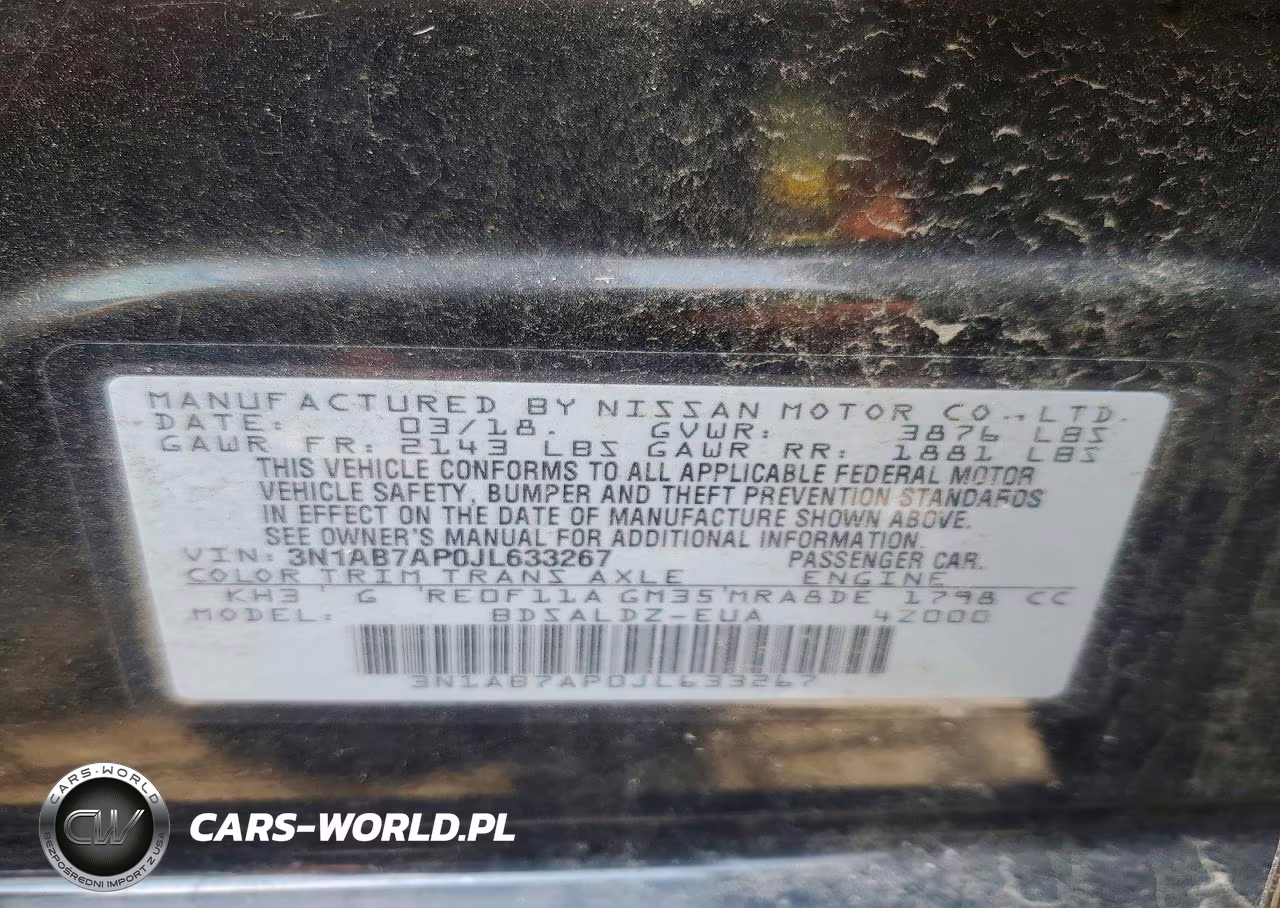 2018 Nissan Sentra Sv VIN:3N1AB7AP0JL633267 - 12