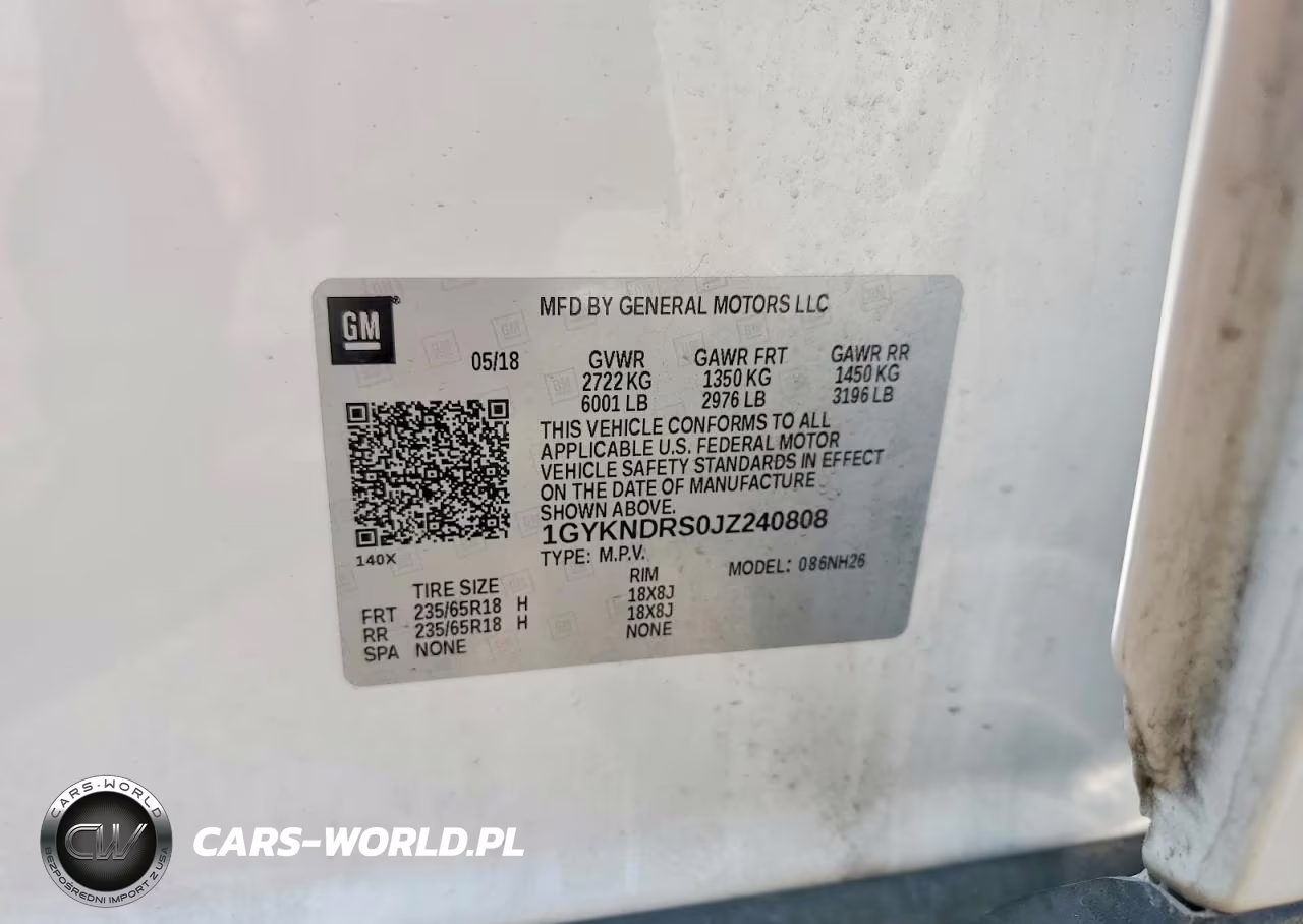 2018 Cadillac Xt5 Luxury VIN:1GYKNDRS0JZ240808 - 14