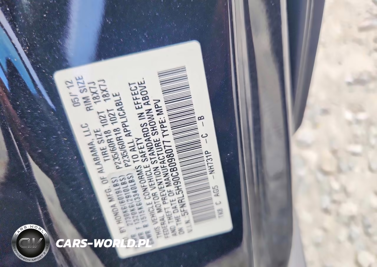 2012 Honda Odyssey Touring VIN:5FNRL5H90CB098077 - 14