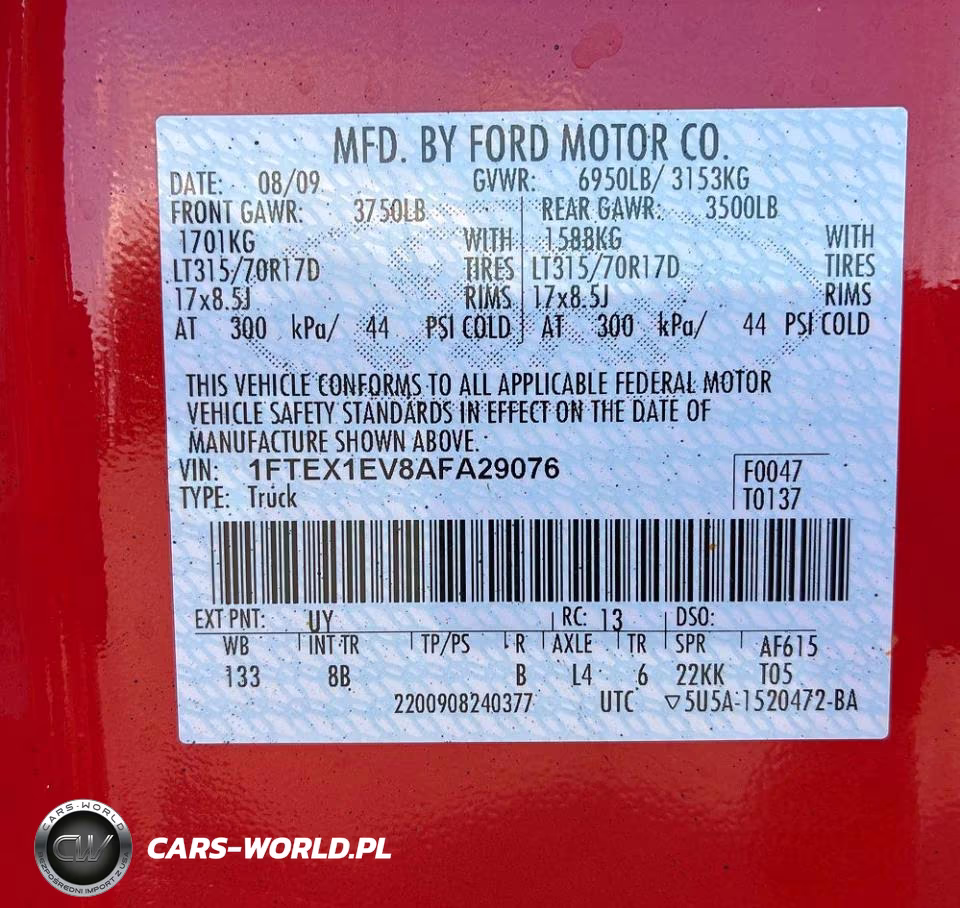 2010 Ford F150 Super Cab VIN:1FTEX1EV8AFA29076 - 10