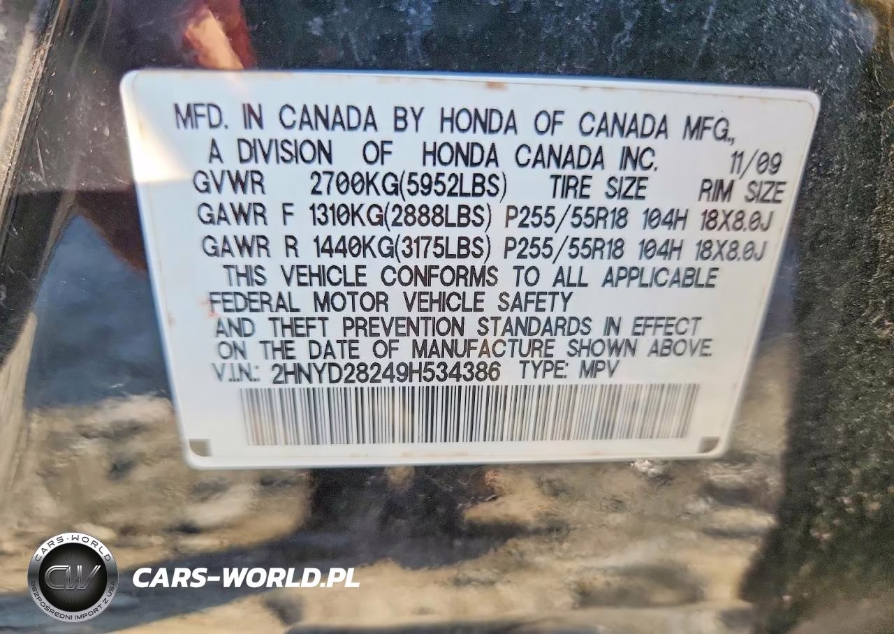 2009 Acura Mdx VIN:2HNYD28249H534386 - 13