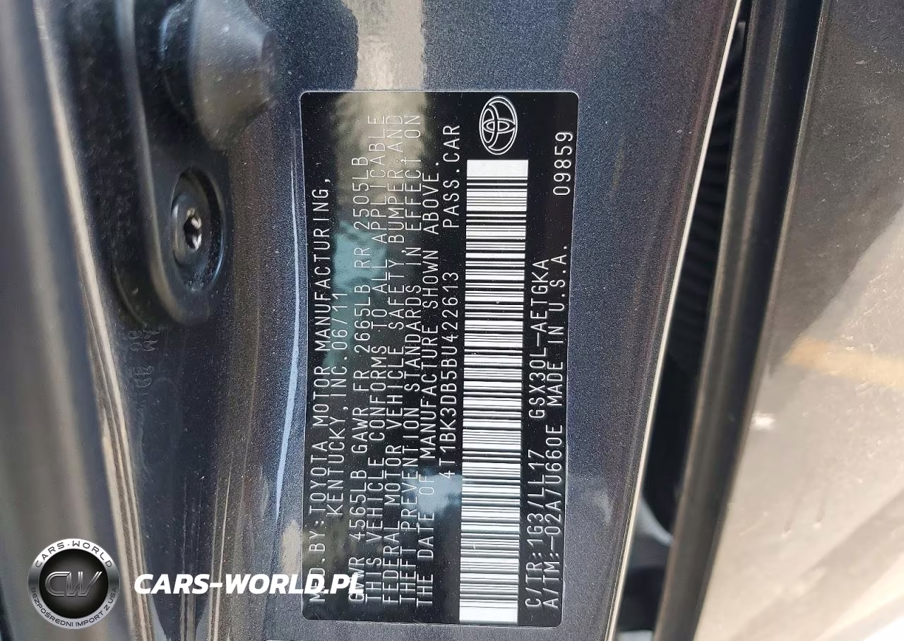 2011 Toyota Avalon Base VIN:4T1BK3DB5BU422613 - 12