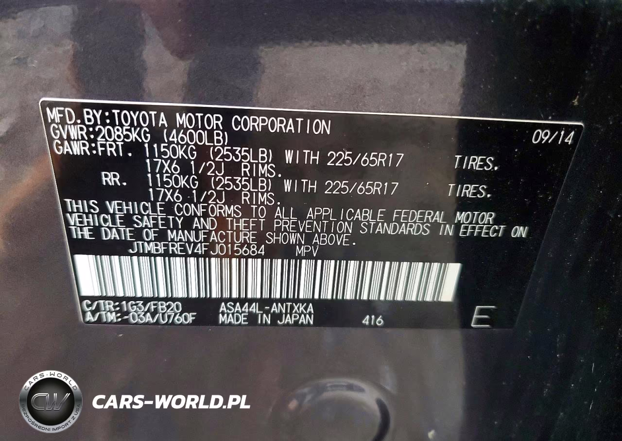 2015 Toyota Rav4 Le VIN:JTMBFREV4FJ015684 - 13