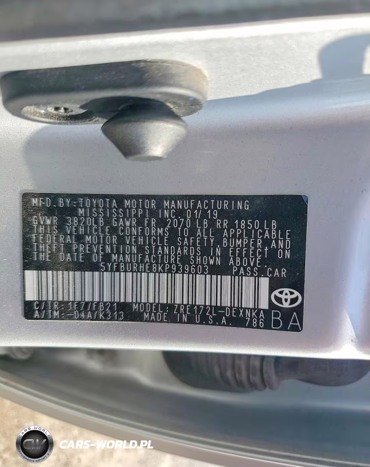 2019 Toyota Corolla Le VIN:5YFBURHE8KP939603 - 12