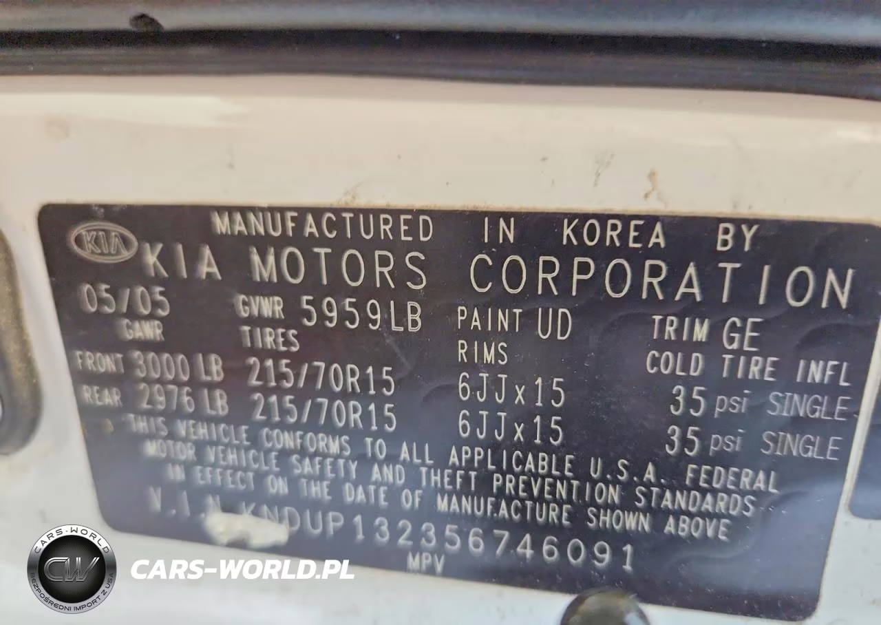 2005 Kia Sedona Lx VIN:KNDUP132356746091 - 13