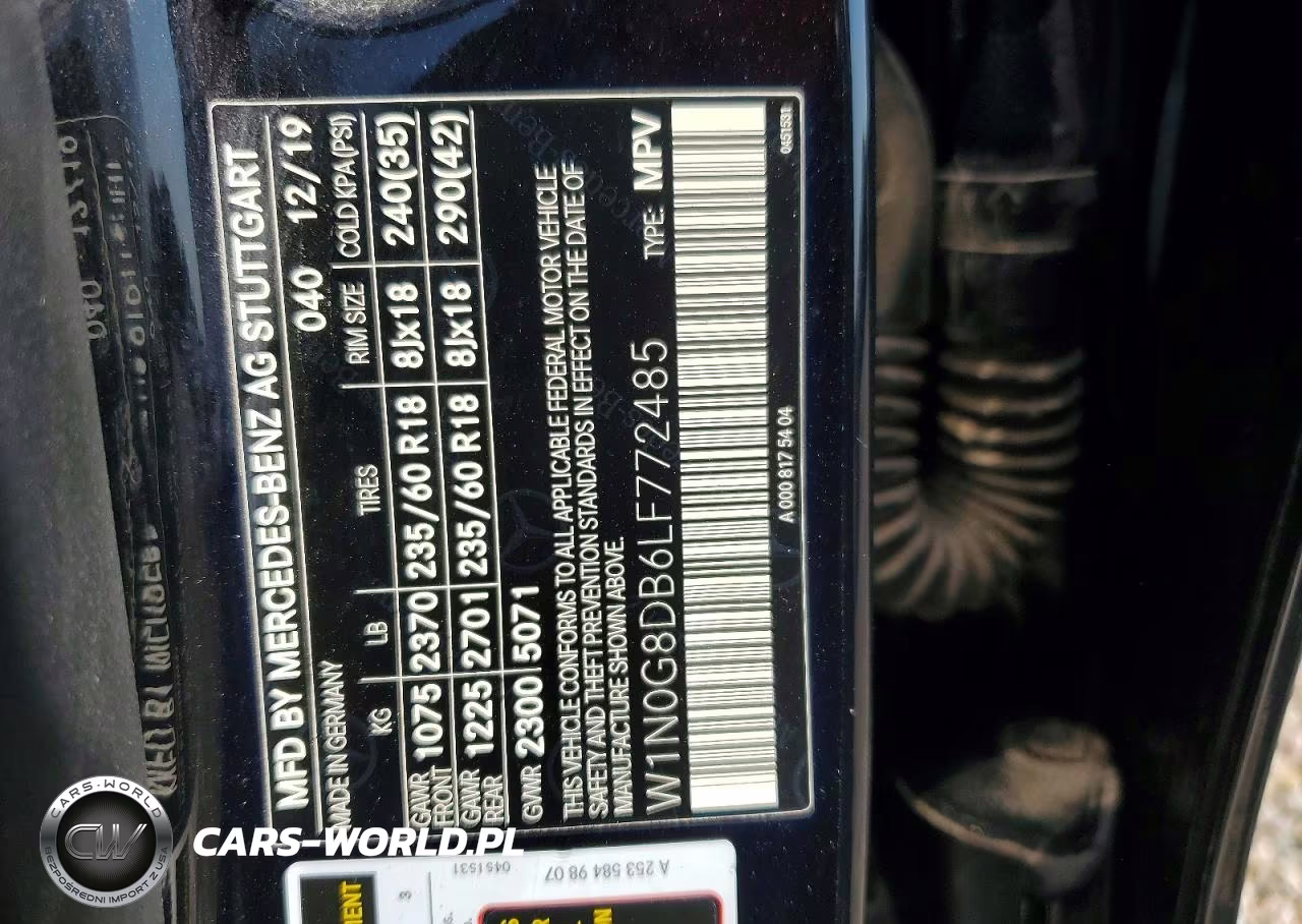 2020 Mercedes-Benz Glc 300 VIN:W1N0G8DB6LF772485 - 13