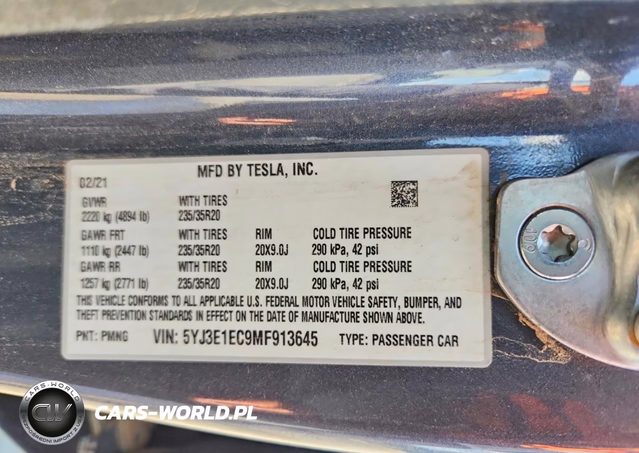 2021 Tesla Model 3 VIN:5YJ3E1EC9MF913645 - 12