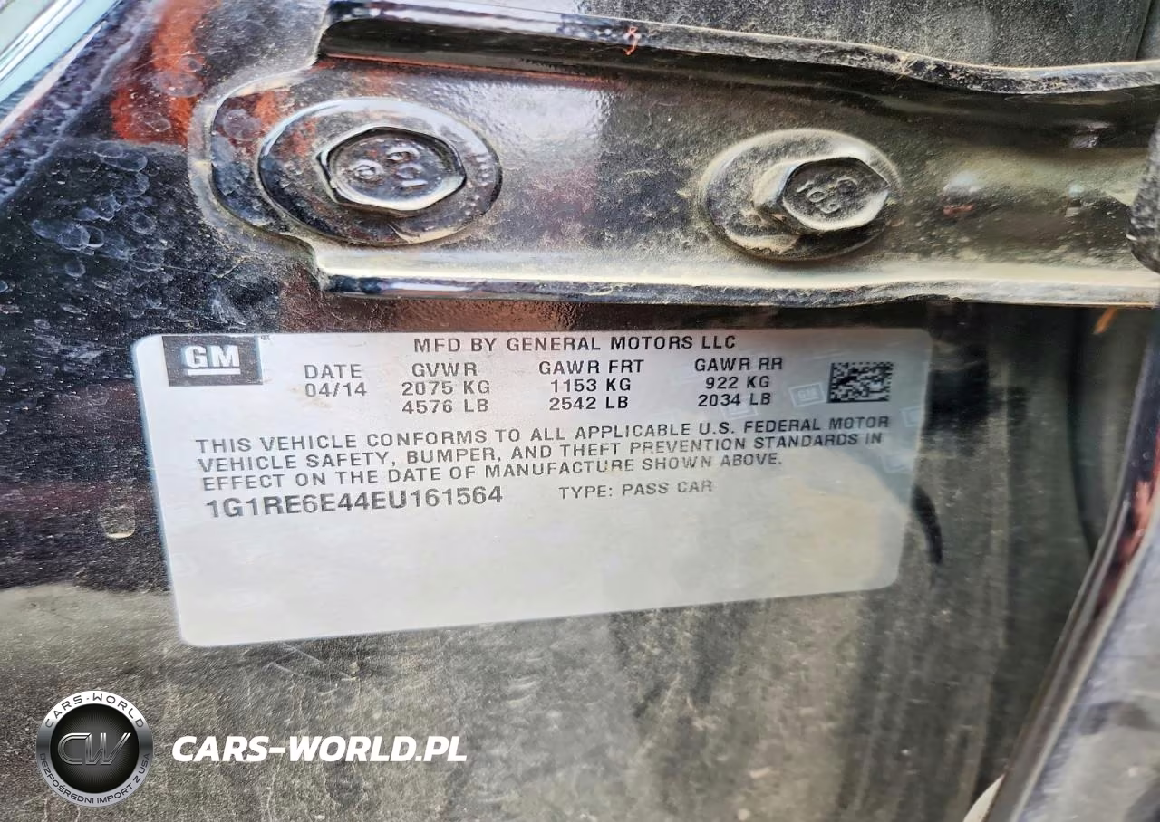 2014 Chevrolet Volt VIN:1G1RE6E44EU161564 - 12