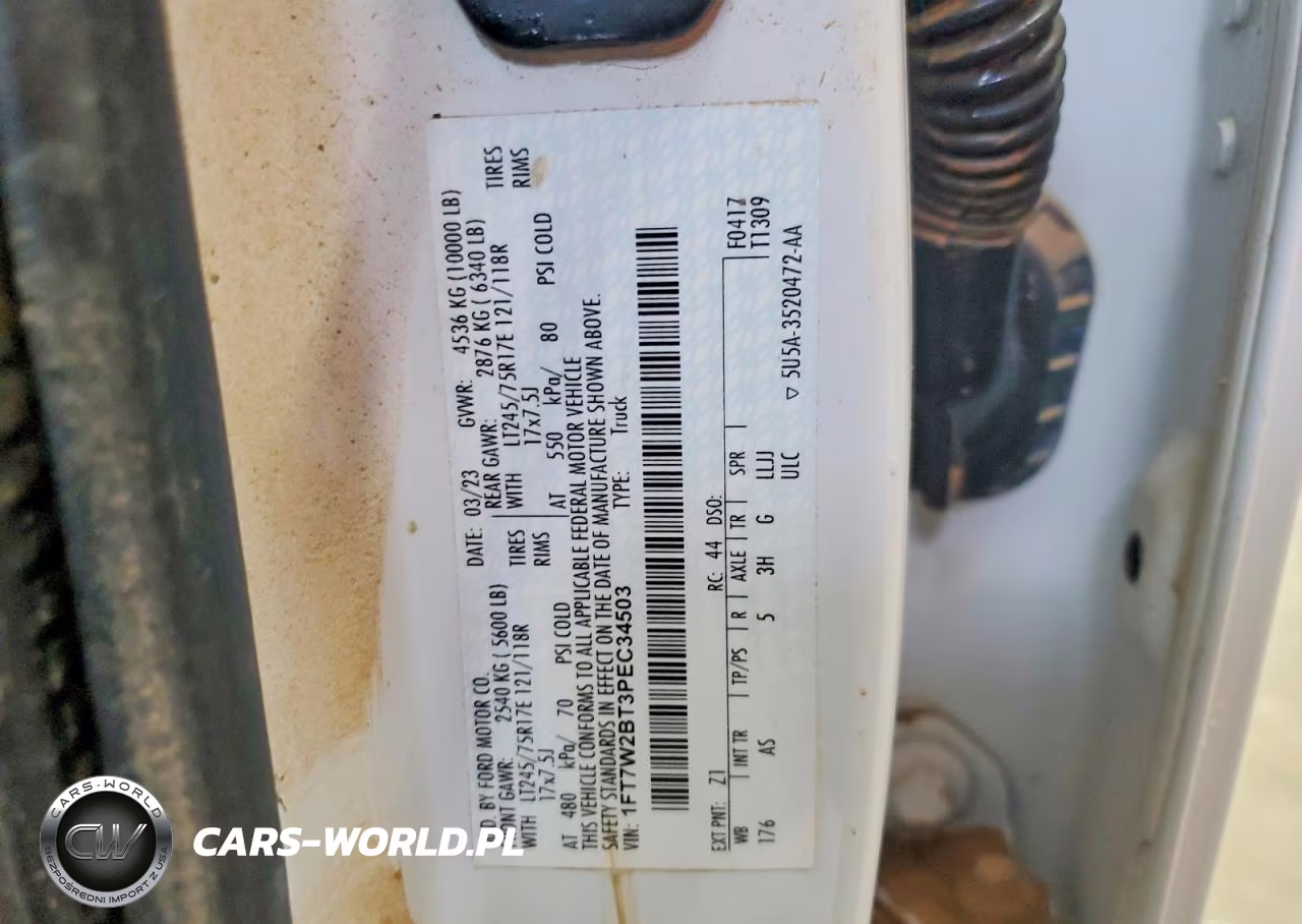 2023 Ford F250 Super Duty VIN:1FT7W2BT3PEC34503 - 12