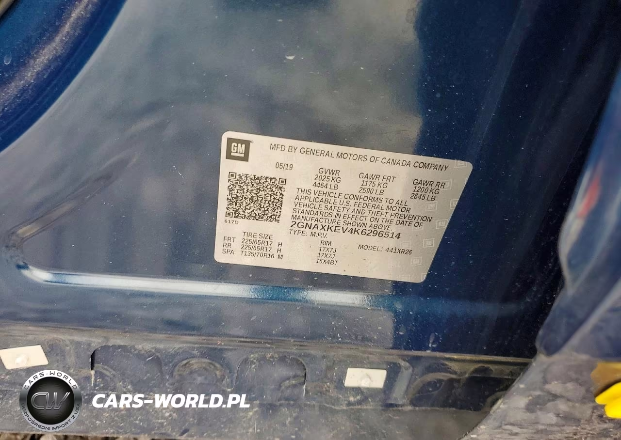 2019 Chevrolet Equinox Lt VIN:2GNAXKEV4K6296514 - 14